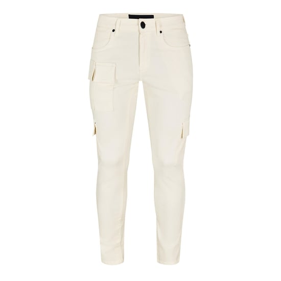 Men's Criminal Damage Utility Denim Jean in Off White - Image 2