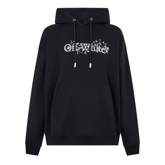 Men's Off White Bookish Skt Hoody in Black-White - Image 1