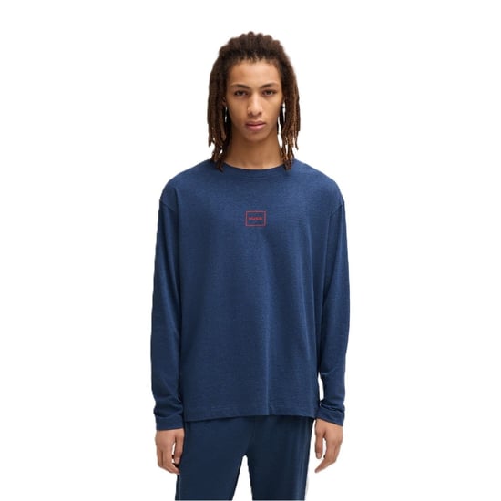 Men's Boss Laze Hooded Solid Patterned Jacket in Dark Blue - Image 3