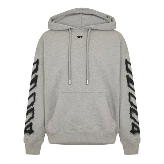Men's Off White Overhead Hoodie in Light Grey - Image 1