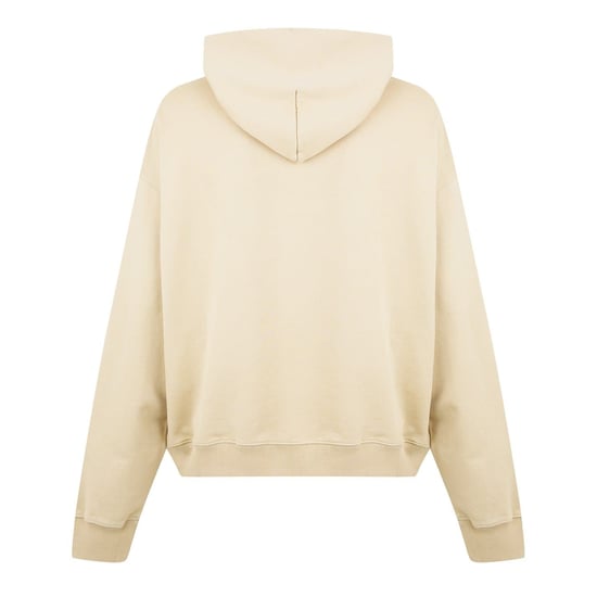 Men's Off White Script Hoodie in Beige - Image 6