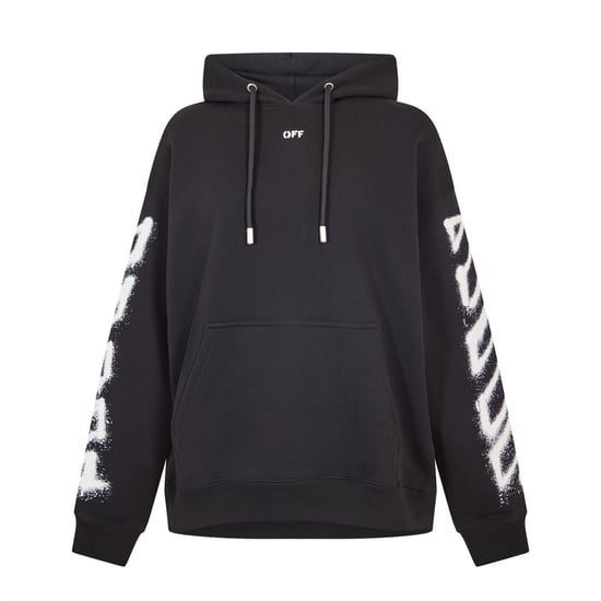 Men's Off White Overhead Hoodie in Black - Image 1