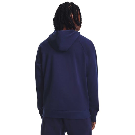 Men's Under Armour Fleece Hoodie in Midnight Navy - Image 3