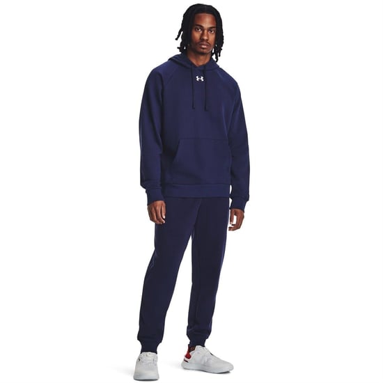 Men's Under Armour Fleece Hoodie in Midnight Navy - Image 4