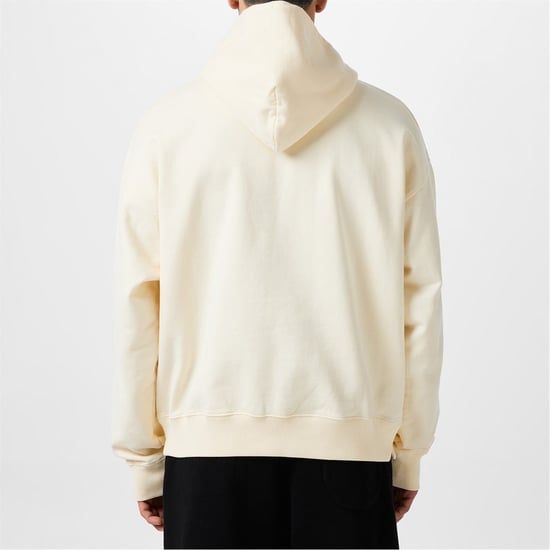 Men's Off White Script Hoodie in Ivory - Image 3