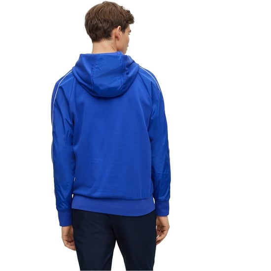 Men's Boss Hooded Neck Raglan Sleeve Sweatshirt in Bright Blue - Image 2