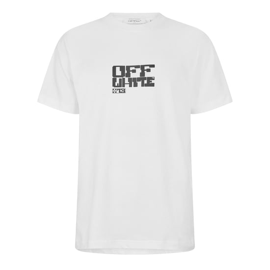 Men's Off White Slim Fit T Shirt in White - Image 1