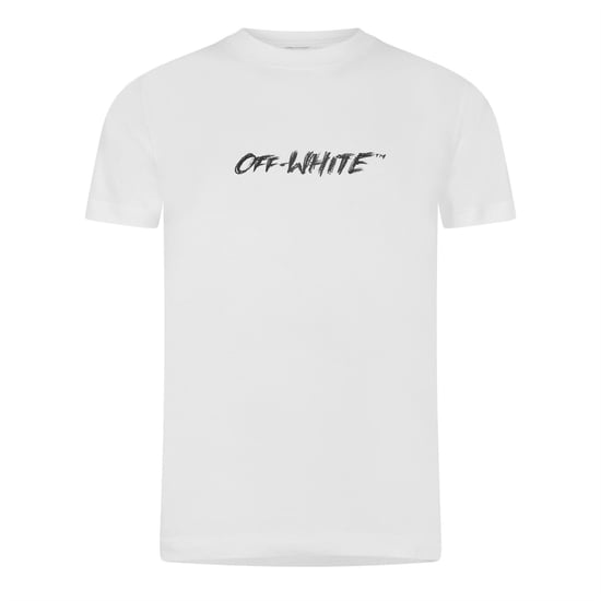 Men's Off White Slim Fit T Shirt in White - Image 1