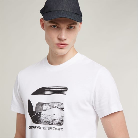 Men's G Star T-Shirt in White - Image 2