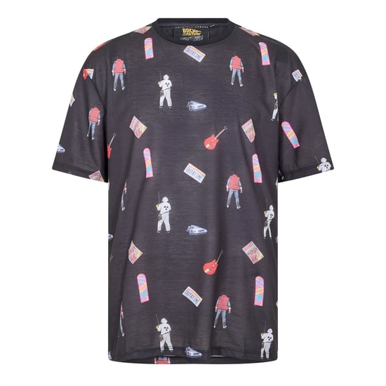 Men's Criminal Damage Future Crew Neck Short Sleeve Jersey T-Shirt in Black - Image 1
