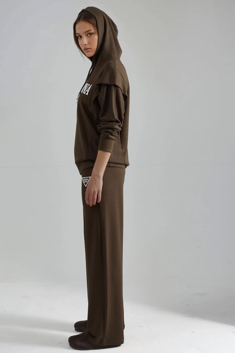 Modal Touch Embroidered Hooded Two-Piece Set - Image 3