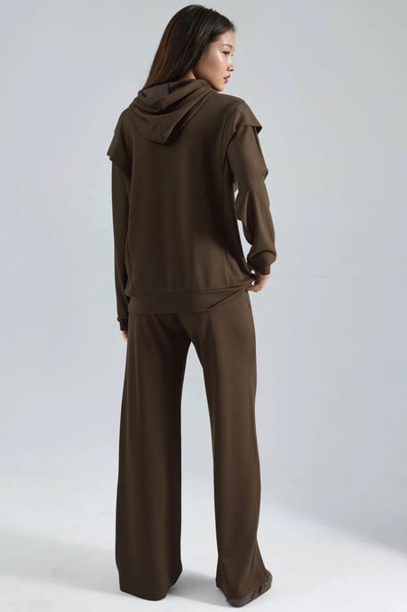 Modal Touch Embroidered Hooded Two-Piece Set - Image 4