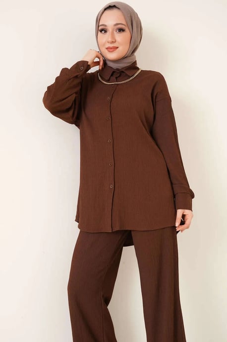 Oversized Skjorta & Byxor Tvådelat Set - Image 4