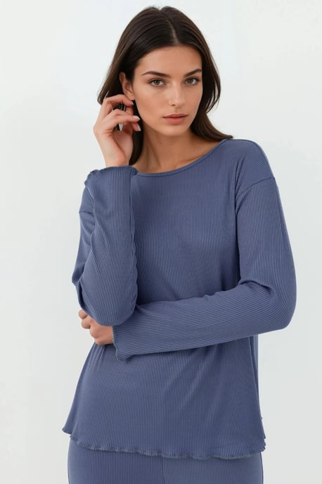 Högmidjad långärmad pyjamasset - Image 1