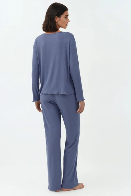 Högmidjad långärmad pyjamasset - Image 3