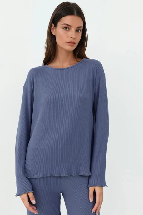 Högmidjad långärmad pyjamasset - Image 6