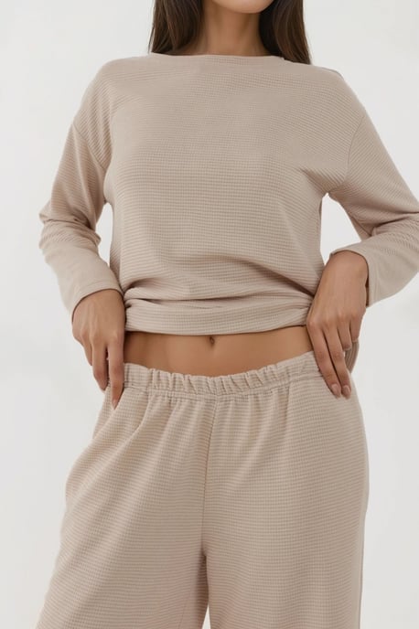 Zachte Touch Textured Relax Fit Pyjama Set - Image 2