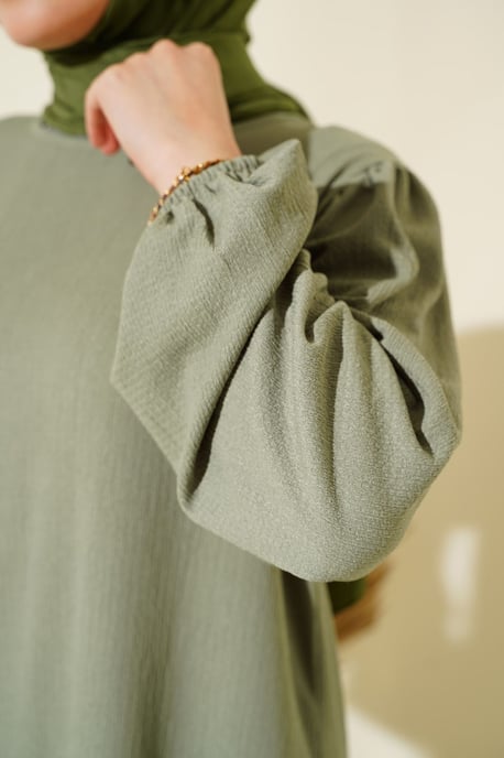 Textured Long Sleeve Tunic and Wide Leg Pants Set - Image 3