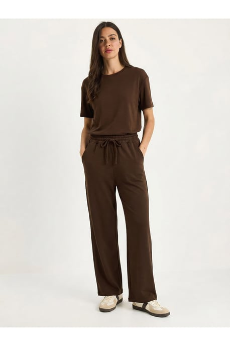 Ronde Hals T-Shirt en Broek Twee-Delige Set - Image 4
