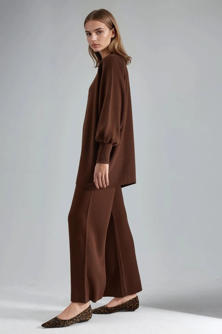 Losse Pastrui & Broek Gebreide Set - Image 4