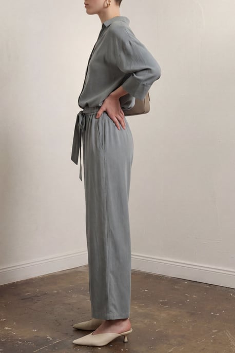 Tencel Twee-delige Set met Strikdetail - Image 4
