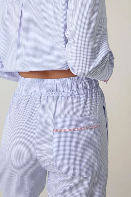 Overhemdkraag Katoenen Geruite Pyjama Set - Image 3