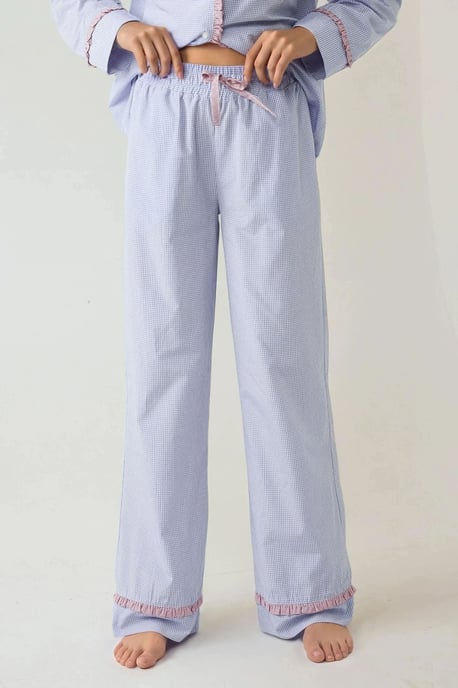 Overhemdkraag Katoenen Geruite Pyjama Set - Image 4