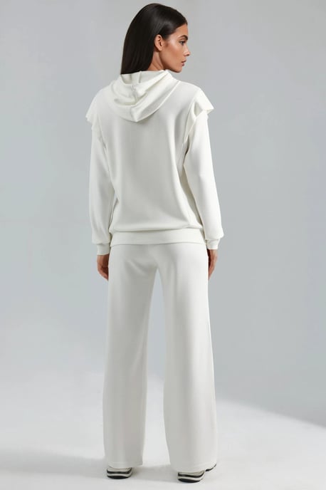 Modal Touch Geborduurd Hoodie Twee-Delige Set - Image 4