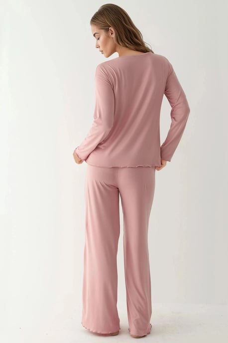 Gezellige Relaxed Fit Lange Mouwen Pyjama Set - Image 3