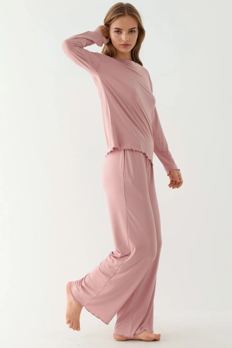 Gezellige Relaxed Fit Lange Mouwen Pyjama Set - Image 5