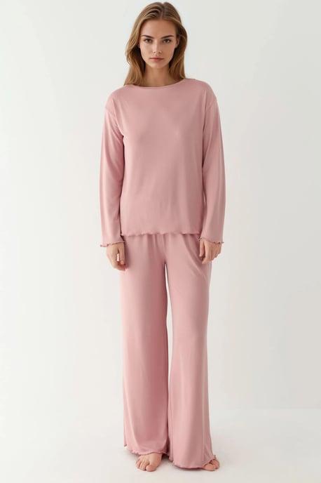 Gezellige Relaxed Fit Lange Mouwen Pyjama Set - Image 6