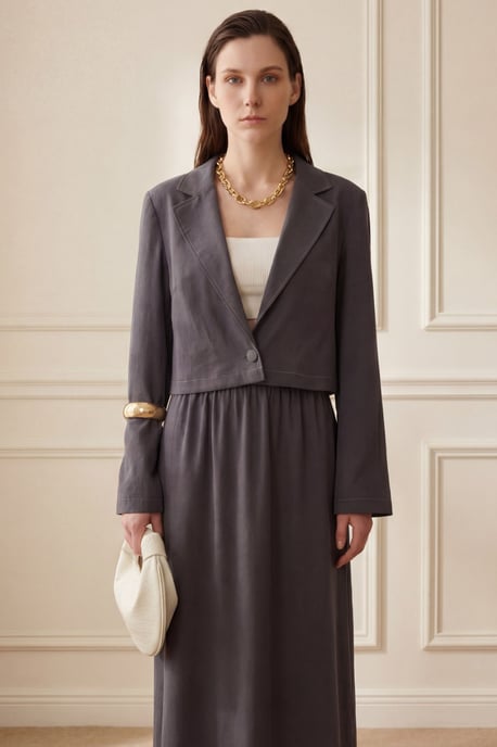 Lange Mouwen Knopshirt & Maxi Rok Twee-Delige Set - Image 2