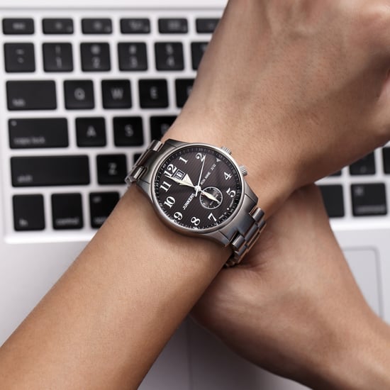 JUNKERS Iron Annie Ju52 Series Men's Quartz Watch with Silver Steel Bracelet 6640M-2 - Image 2