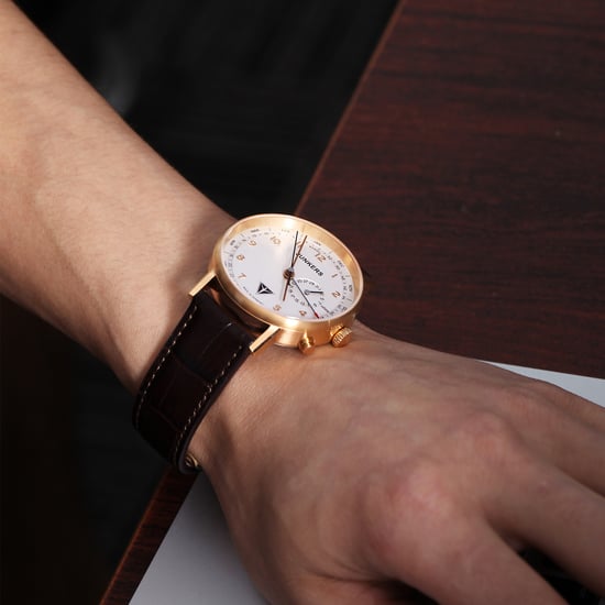 JUNKERS Icebird F13 Series Men's Quartz Watch with Brown Leather Strap 6736-4 - Image 3