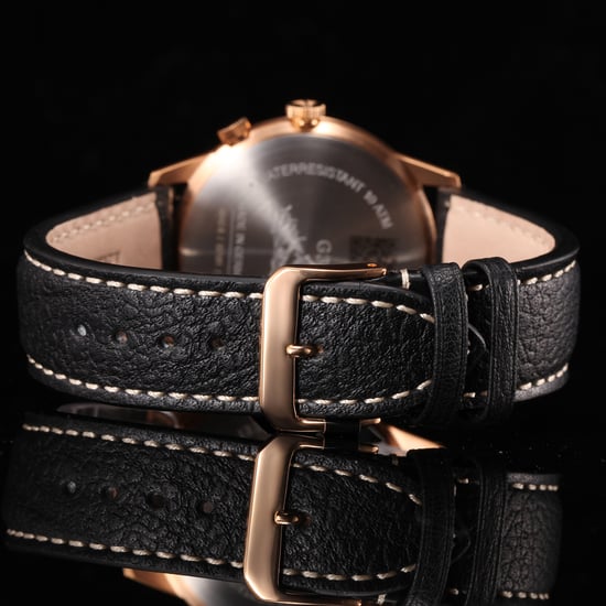 JUNKERS G38 Series Men's Quartz Watch with Black Leather Strap 6942-5 - Image 4