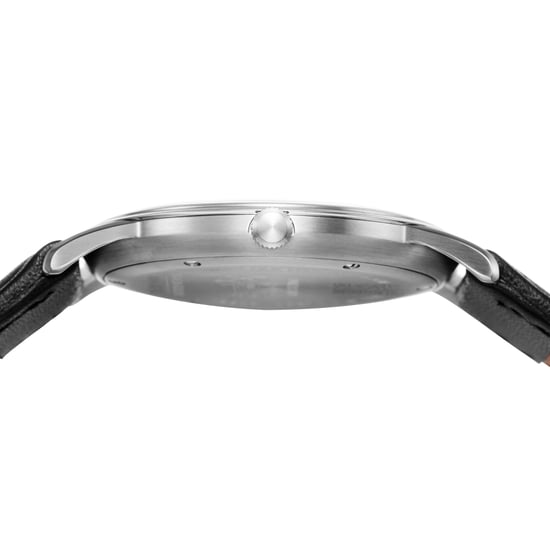 JUNKERS Dessau 1926 Flatline Series Men's Quartz Watch with Black Leather Strap 6334-4 - Image 5