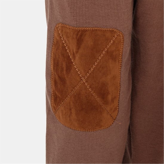 Men's Howick Crew Neck  Jumper in Dark Brown - Image 5