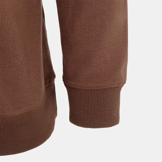 Men's Howick Crew Neck  Jumper in Dark Brown - Image 6