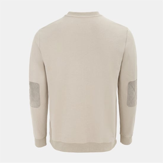 Men's Howick Crew Neck Jumper in Khaki - Image 2
