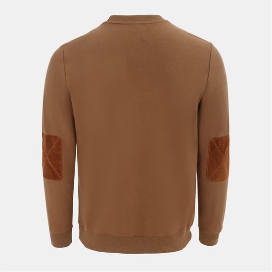 Men's Howick Crew Neck Jumper in Brown - Image 2
