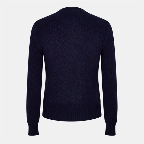 Men's Ami Paris Ami Coeur Crew Neck Long Sleeve Sweater in Night Blue - Image 2