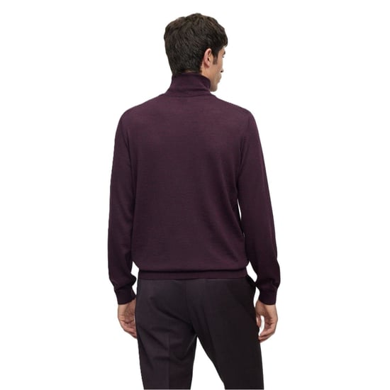 Men's Boss Musso P Crew Sweatshirt in .Dark Red - Image 2