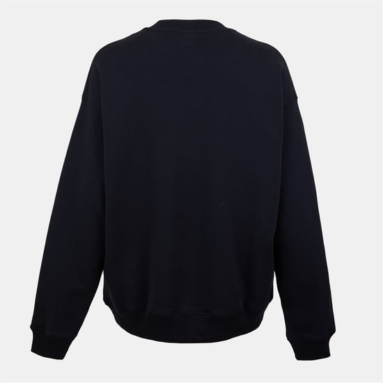 Men's Off White Skate Crew Neck Long Sleeve Drop Shoulder Sweatshirt in Black-White - Image 2