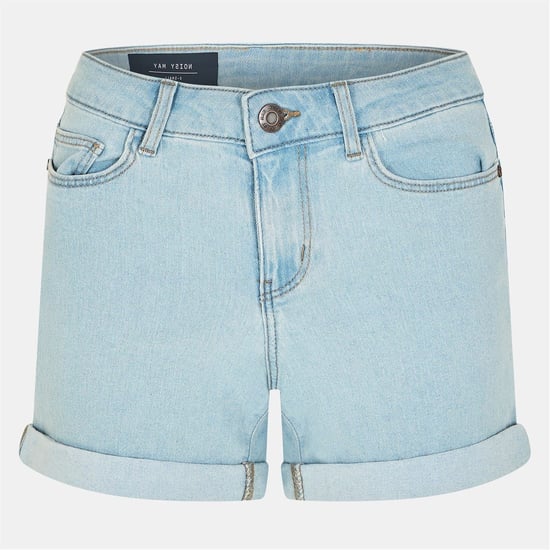 Women's Noisy May Slim Fit Denim Bermuda Shorts in Lt Blue Denim - Image 1