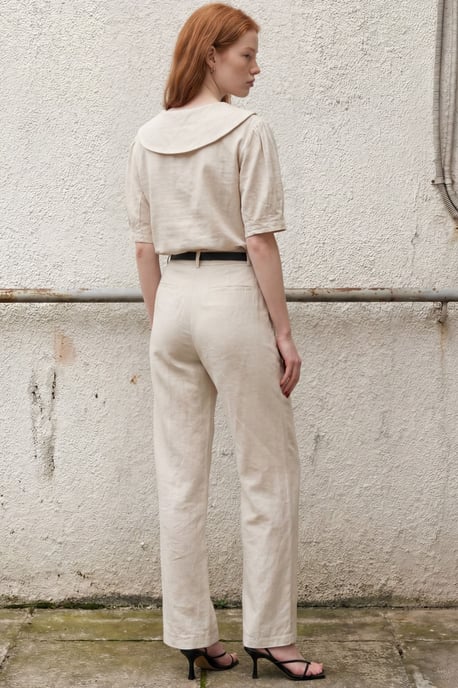 Sjaalkraag Gebuttonde Tweedelige Co-ord Set - Image 3
