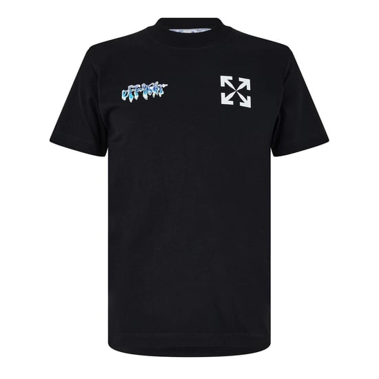 Men's Off White Liquid T-Shirt in Black/White - Image 5