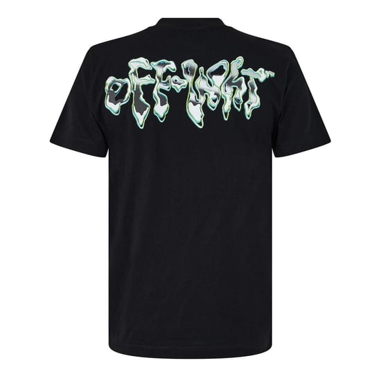 Men's Off White Liquid T-Shirt in Black/White - Image 6