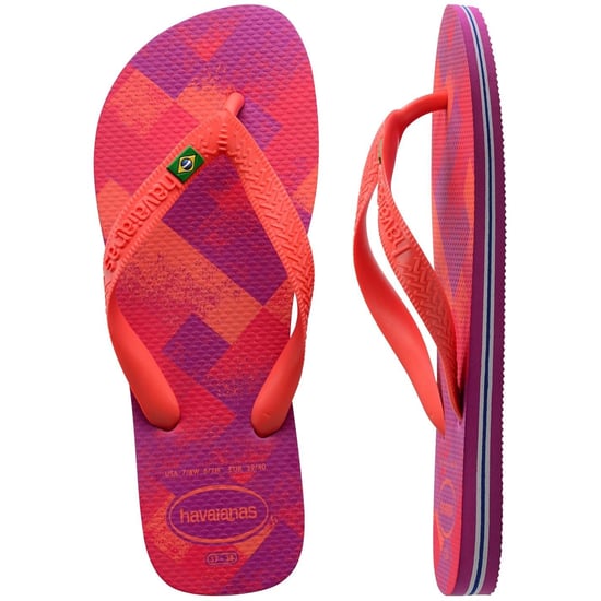Men's Havaianas Hav. Brasil Fresh Black Black Leaf Flip Flops in Rose Gum - Image 2
