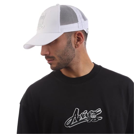 Accessories Avirex Solid Patterned Starrett Trucker Cap with Logo in White - Image 2