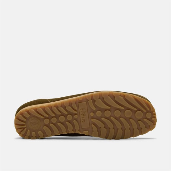 Men's Clarks Originals Wallabee RB Boat Shoes in Green - Image 3
